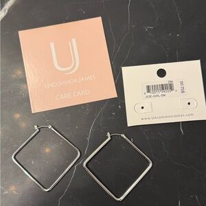 Uncommon James Silver Geometric Hoop Earrings